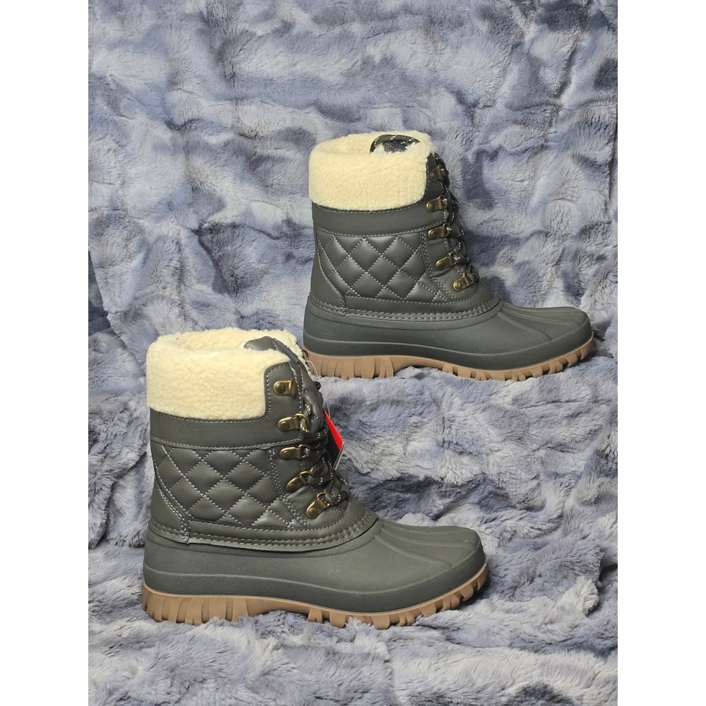 NWB Storm by Cougar Carlisle‎ Dark Olive Green Waterproof Winter Snow Boots-  8